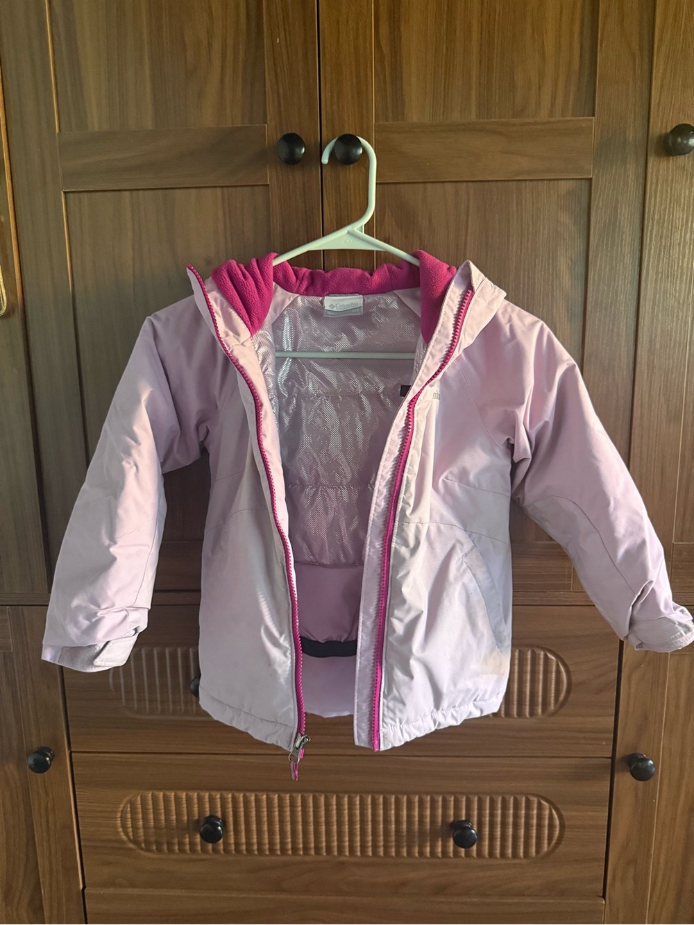 Kids Pink Hooded Puffer Jacket - Lightweight Warmth